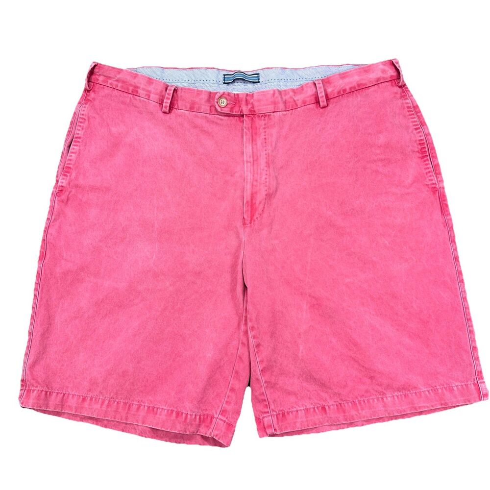 Peter Millar Winston Washed Twill Chino Short Nantucket Red Salmon Pima Men's 40